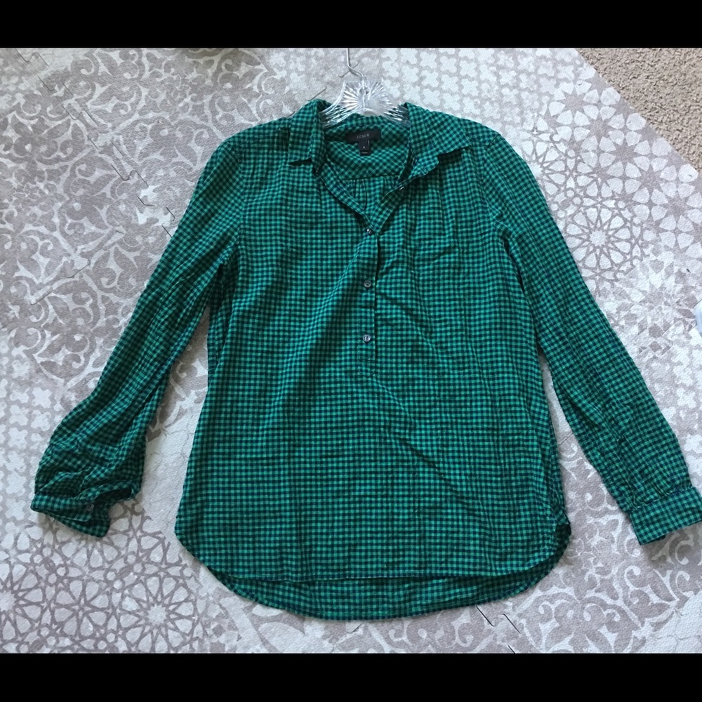 J Crew Green Shirt
